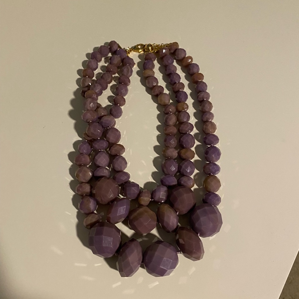 kate spade purple statement necklace